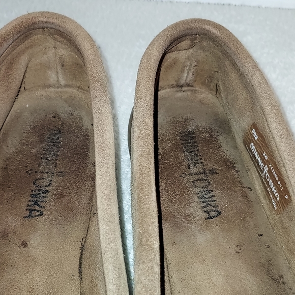 Minnetonka Light Brown moccasin slip-on shoe sz 10 - Picture 6 of 8
